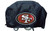 Show your favorite team and protect your barbeque grill at the same time! The cover is made of a .15 mil thick vinyl with 1/4" flannel lining to protect stainless grill finishes. The stitching is tested at 30 lb. pull strength. The hook and loop velcro closures hold the cover in place during high winds. Large team logo is printed on one side. The grill cover will fit a grill up to 68" wide, 35" high and 21" deep. Made by Rico. Made By Rico Industries