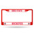 Let everyone know who you're rooting for with this Color Chrome License Plate Frame from Rico Industries! This frame is officially licensed and easy to mount on just about any license plate.&nbsp;The frame measures at 12 x 6 with plastic team inserts at the top and bottom of the frame. Its decorated in vibrant team colors and its Zinc Metal construction makes it resistant to the elements. Made By Rico Industries.