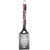 The tailgater spatula really catches your eye with flashy chrome accents and vivid digital graphics. The 420 grade stainless steel spatula is a tough, heavy-duty tool that will last through years of tailgating fun. The spatula features a bottle opener and sharp serrated edge. Made by Siskiyou Gifts.