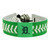 Support your team by wearing a classic team  bracelet! This handmade bracelet is made of genuine leather. The bracelet also features a ceramic bead and elastic loops for closure. There are two loops for adjustable sizing, making sure your bracelet is secure. One size fits all, and will fit most children and adults. Not recommended for children under 5. Made By Gamewear