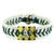 Support your team by wearing a classic team  bracelet! This handmade bracelet is made of genuine leather. The bracelet also features a ceramic bead and elastic loops for closure. There are two loops for adjustable sizing, making sure your bracelet is secure. One size fits all, and will fit most children and adults. Not recommended for children under 5. Made By Gamewear