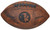 This NCAA Officially Licensed 9 inch Throwback Football is made of composite leather and features composite leather stitching and laser stamped NCAA team logo. Football holds two to four pounds of air and its sturdy construction helps hold its shape. Distressed brown color and black stitching help this football stand out. Can be used for decoration or to toss around. Made by Gulf Coast Sales.