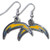 Los Angeles Chargers Earrings Dangle Style