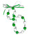 Lucky Kukui Nuts Necklace Green/White CO