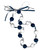 Lucky Kukui Nuts Necklace Navy/White CO