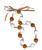 Lucky Kukui Nuts Necklace Orange/White CO