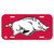 Arkansas Razorbacks License Plate Plastic Special Order