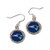 New England Patriots Earrings Round Style Special Order