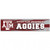 Texas A&M Aggies Decal 3x12 Bumper Strip Style Special Order