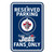 Winnipeg Jets Sign 12x18 Plastic Reserved Parking Style Special Order CO