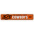 Oklahoma State Cowboys Sign 4x24 Plastic Street Style CO