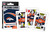 Set includes 52 playing cards and 2 jokers. Card size is 3.5 x 2.5 inch. All face cards and jokers have individuallized team designs. Ace of Spades has special wood cut football design. Made by MasterPieces Puzzles.