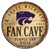 Kansas State Wildcats Sign Wood 14 Inch Round Barrel Top Design