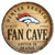 Denver Broncos Sign Wood 14 Inch Round Barrel Top Design