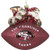 San Francisco 49ers Ornament 5 1/2 Inch Peggy Abrams Glass Football
