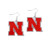 Nebraska Cornhuskers Earrings Glitter Dazzle