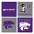 Kansas State Wildcats Coaster Set 4 Piece with Wood Caddy