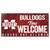 Mississippi State Bulldogs Sign Wood 12x6 Fans Welcome Design
