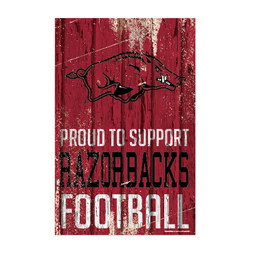 Arkansas Razorbacks Sign 11x17 Wood Proud to Support Design - Sports ...