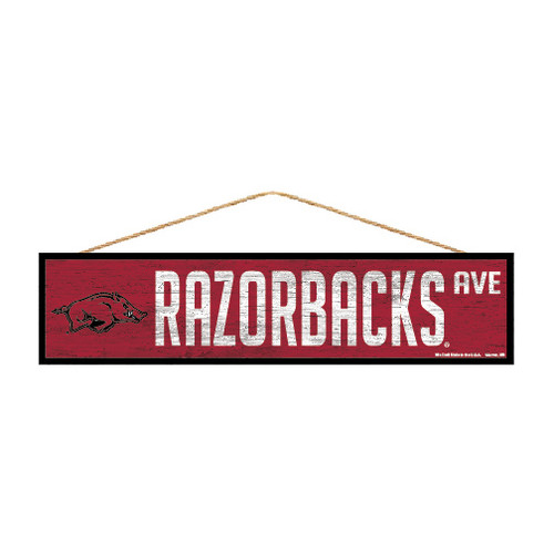 Wood Razorback Sign Arkansas Razorbacks Sign 4x17 Wood Avenue Design - Sports Fan Shop