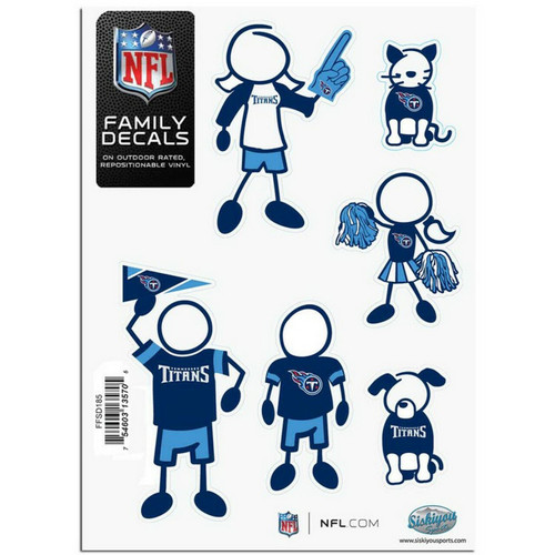 Metallic Tennessee Titans Sticker 5 1/2in x 7 3/4in