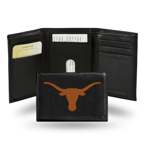 Texas Longhorns Wallet Trifold Leather Embroidered Sports Fan Shop