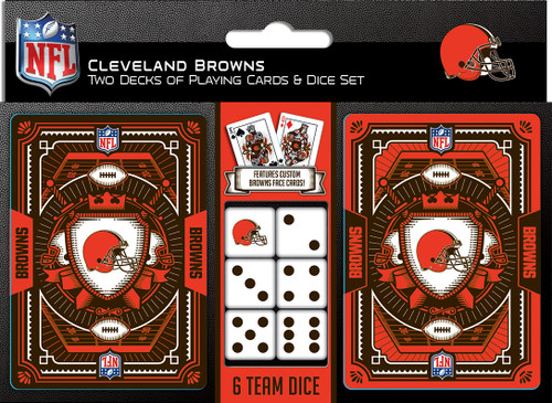 Cleveland Browns Playing Cards and Dice Set - Sports Fan Shop