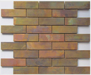 Copper Brick Mosaic 30x98