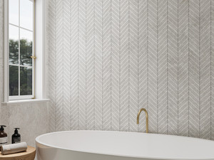Arctic Tundra White Matt Herringbone Mosaic 48mm Arctic Tundra White Matt Herringbone Mosaic 48mm