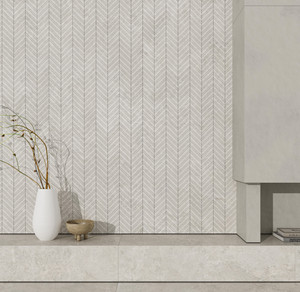 Arctic Tundra Ivory Matt Herringbone Mosaic 48mm Arctic Tundra Ivory Matt Herringbone Mosaic 48mm
