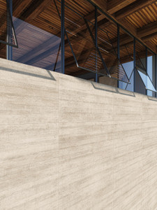 Inspired by Brutalist architecture, Sintese Off White Brutalista Deco Matt translates the raw honesty of concrete into a sculptural, three-dimensional surface with subtle rust-toned flecks. The 600x1200mm matt decorative panel introduces relief and shadow play across the wall, adding tactile depth that a flat tile simply can't achieve on its own. Best used as a feature wall in living areas, entries or commercial interiors, it pairs naturally with the flat Sintese Off White tiles for a considered, layered finish.