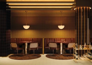 Amarcord Mogano draws on the deep reddish-brown of polished mahogany timber, a striking, saturated tone that reads almost burgundy in low light. Its glossy surface catches highlights unevenly, giving each tile a sense of movement and craft that flat colour simply can't achieve. Mogano makes a bold feature wall or bar backdrop, and pairs especially well with brass fittings and warm timber joinery.