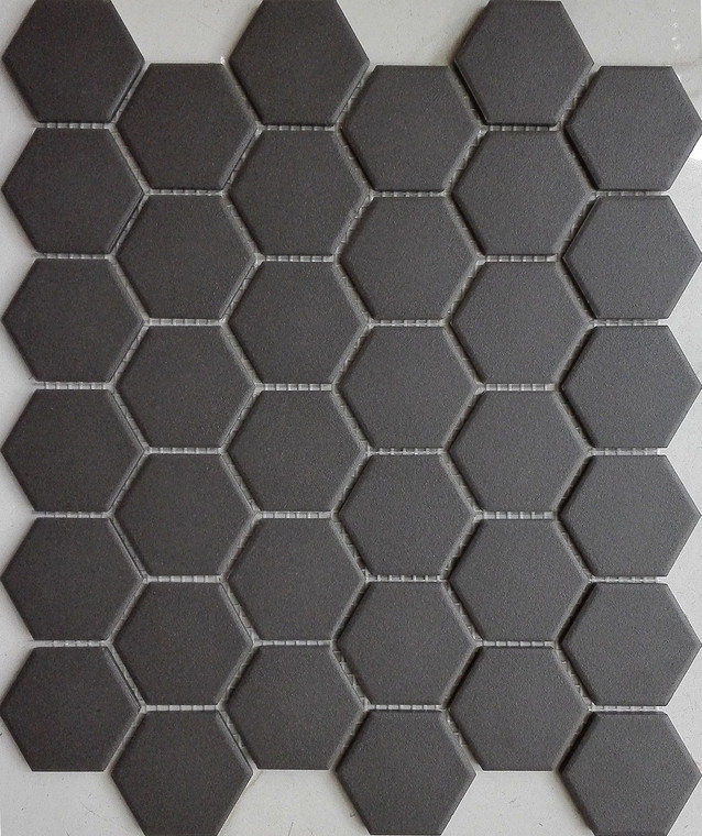 Charcoal Matt Full Body Hexagon 50mm