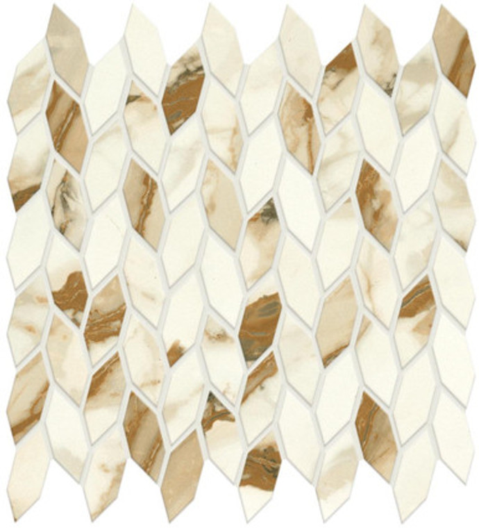 Calacatta Imperial Twist Satin Mosaic