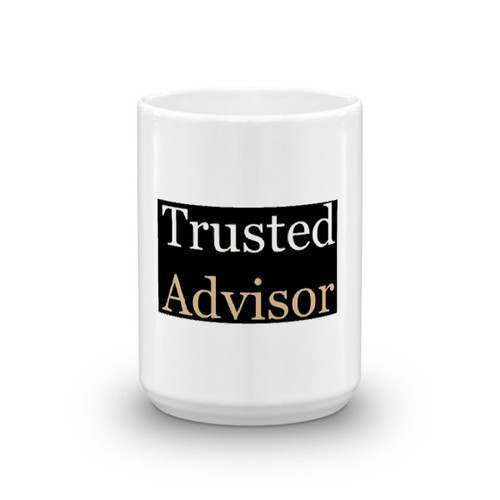 Trusted Advisor (black background) Mug