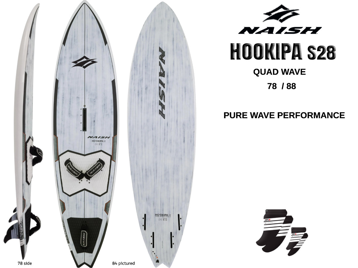 2024 Naish Hookipa Quad S28 Windsurf Wave Board