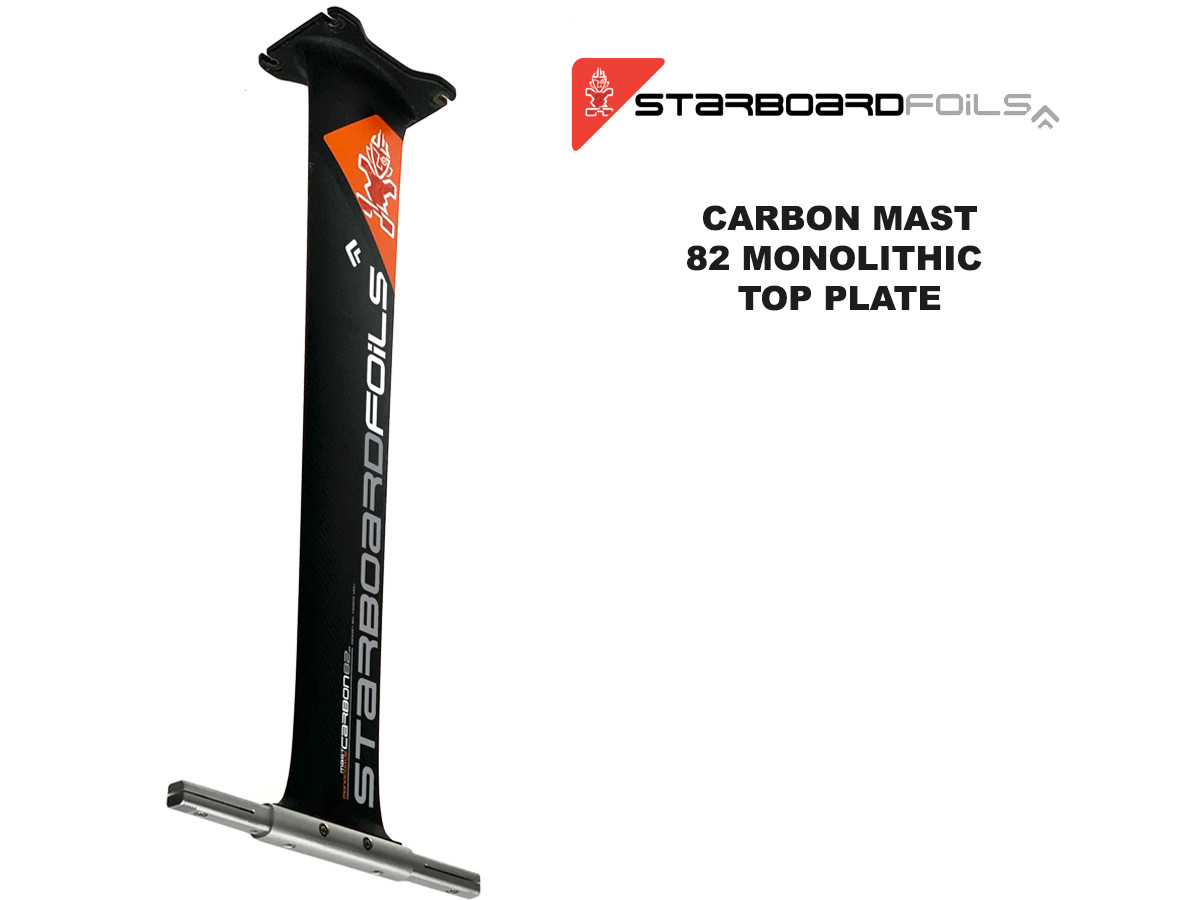 Starboard Windsurfing Foil Mast Set Monolithic Carbon 82cm Top Plate