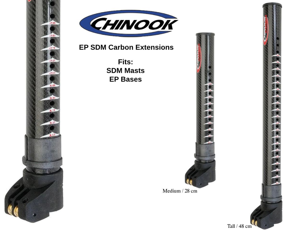 ウインドサーフィンCHINOOK CARBON ユーロ SDM 48cm Carbon Extension Euro Pin SDM 48cm Chinook チノック｜鎌倉の