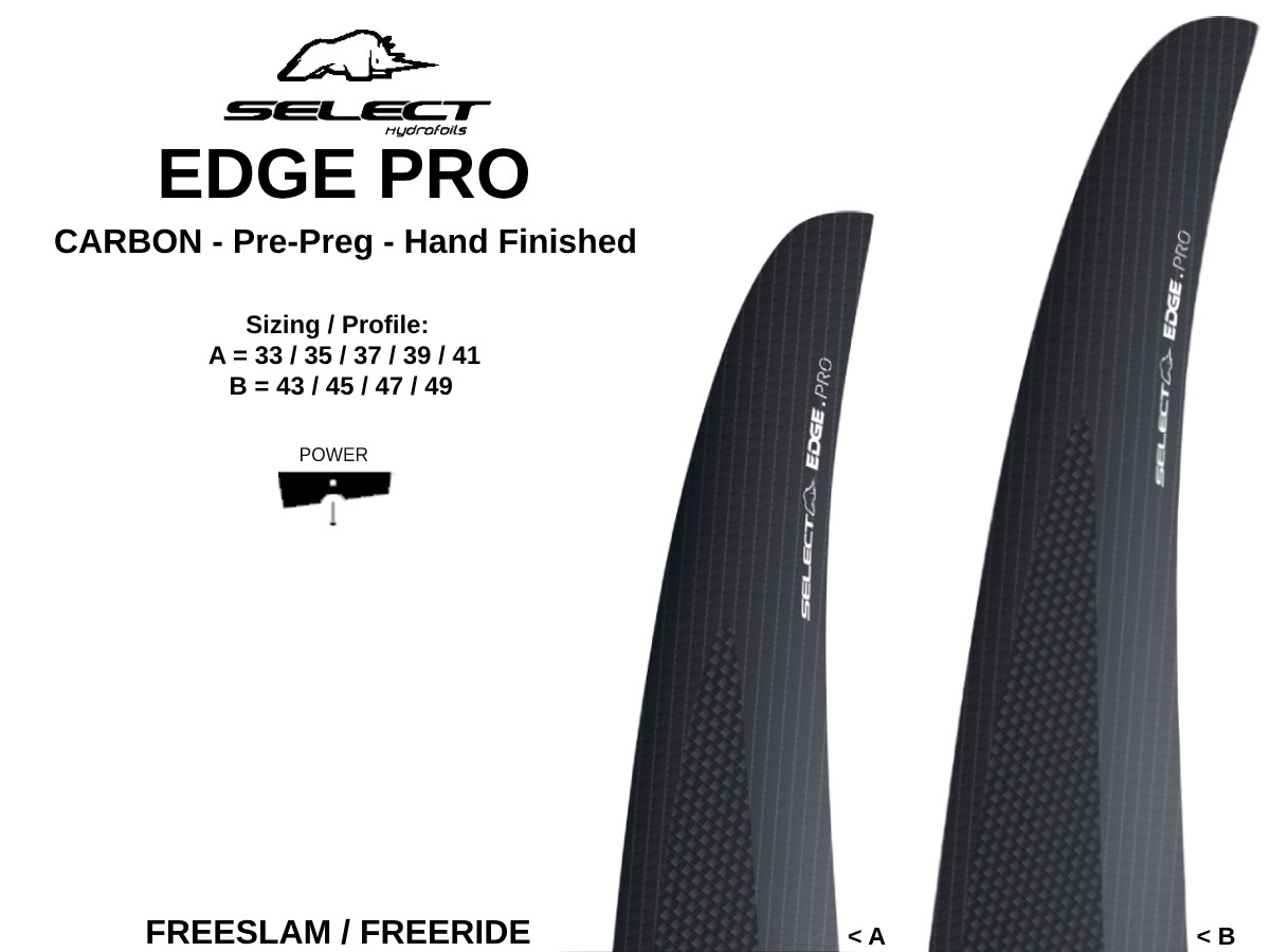 Select Hydrofoil Edge Pro Windsurfing fin Power Box
