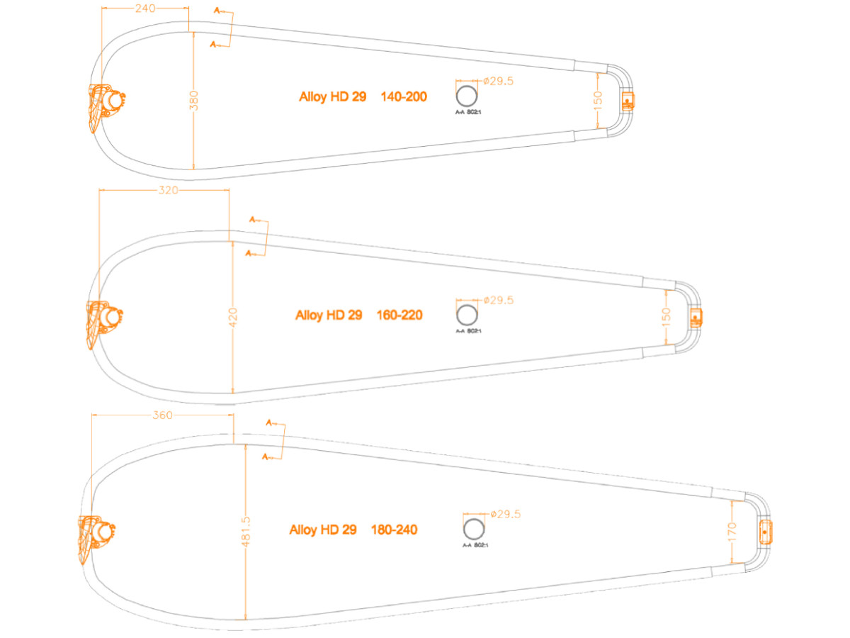 Aeron HD Alloy 29 Windsurfing Boom