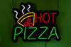 HOT PIZZA Sign Ultra Bright LED Neon 21 inch x 17.5 inch (Green/Red/White/Yellow) IPOS SUPPLY
