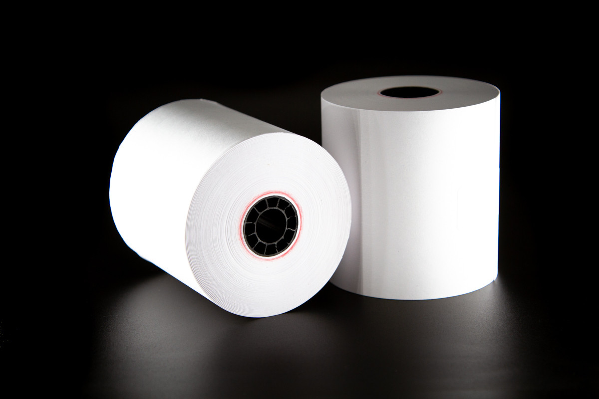 50 Rolls Bond Receipt Paper - 3 Inch X 165 Foot Thermal Register Rolls