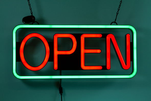 Ultra Bright LED Neon OPEN SIGN with Remote 21 inch x 10 inch