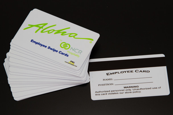 Aloha POS - Magnetic Swipe Employee ID Cards  (10 Pack) - NEW