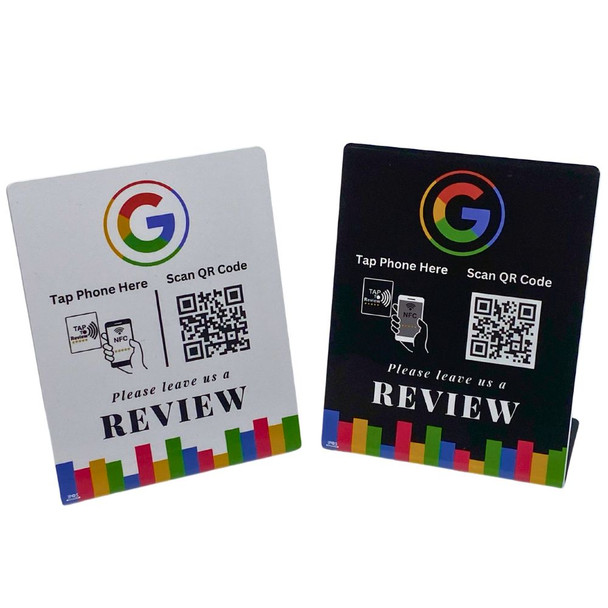 Unlock More Reviews: The NFC & QR Code Google Review Stand (ipossupply-ZGRS3)