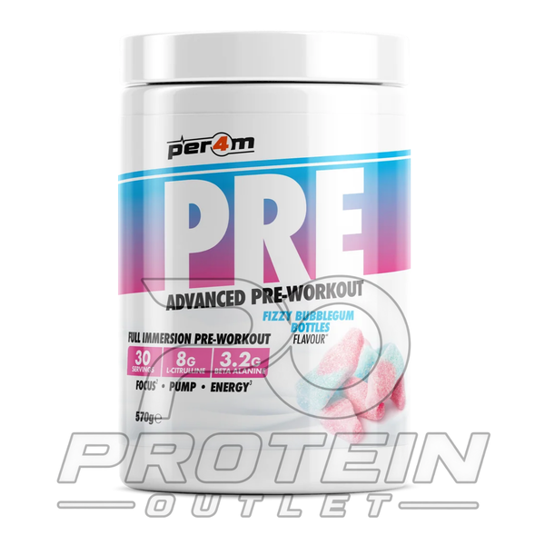 PER4M Pre-Workout Stim Fizzy Bubblegum Bottles 570g
