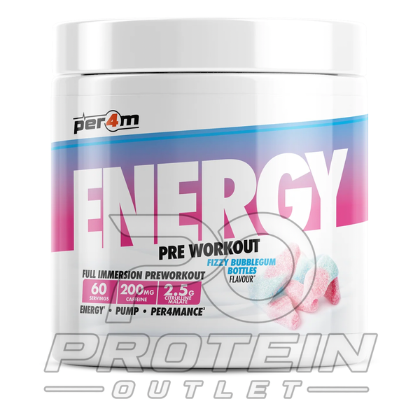 PER4M Energy Pre-Workout Fizzy Bubblegum Bottles 390g
