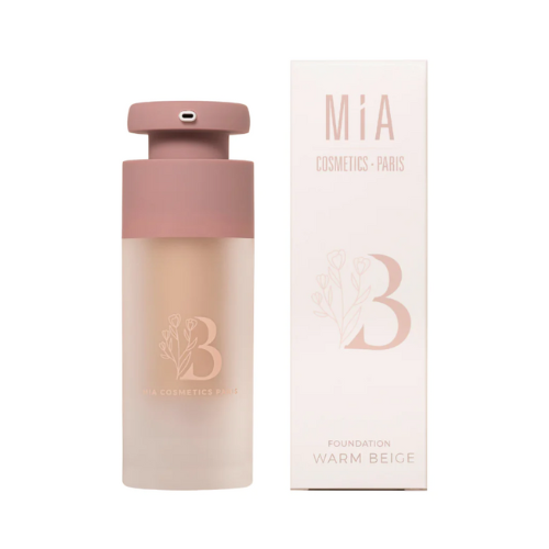 MIA COSMETICS Warm Beige Foundation - Base de maquillaje para Pieles Sensibles con SPF15