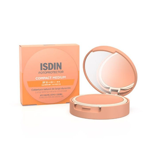 FOTOPROTECTOR ISDIN COMPACT SPF 50  MAQUILLAJE COMPACTO OIL-FREE 1 ENVASE 10 G COLOR MEDIUM