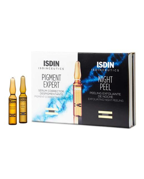 Sérum corrector despigmentante y peeling exfoliante de noche day&night rutina antimanchas isdinceutics